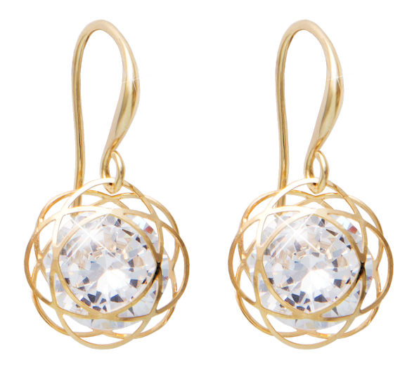 Серьги «Аура» в золоте, 1 комплект MeiTan style MeiTan