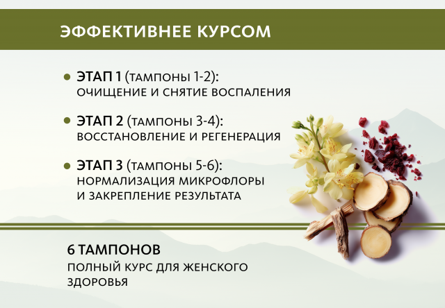 Набор гигиенических тампонов «Лу Ли» 6 шт. Doctor Van Tao Traditional Chinese Medicine MeiTan