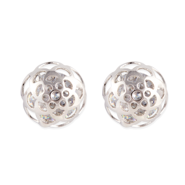 Серьги-гвоздики «Обворожительный пион» в серебре, 1 комплект MeiTan style MeiTan