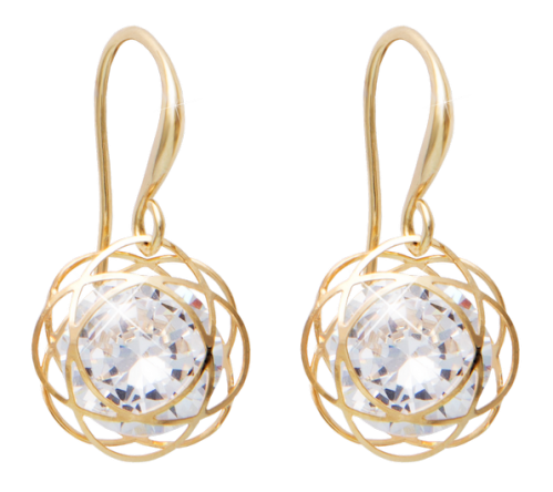 Серьги «Аура» в золоте, 1 комплект MeiTan style MeiTan