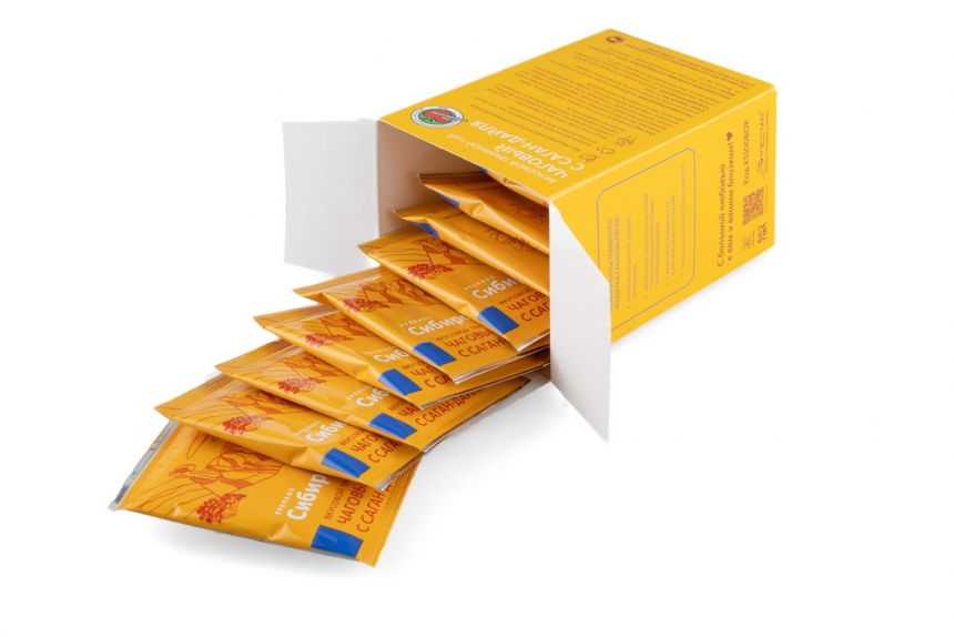 Вкусовой травяной чай «Чаговый с Саган-Дайля» «Крепкое сибирское» MeiTan