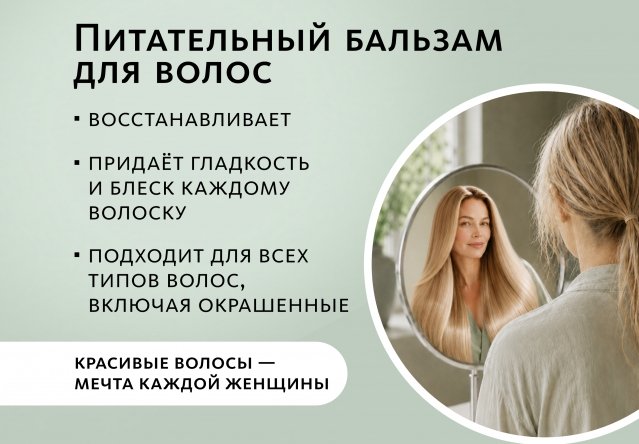 Питательный бальзам для волос Эксклюзивные разработки от МейТан MeiTan