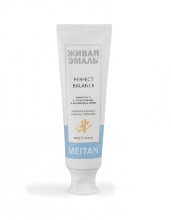 Зубная паста с пробиотиками и бамбуковым углём PERFECT BALANCE Живая эмаль MeiTan
