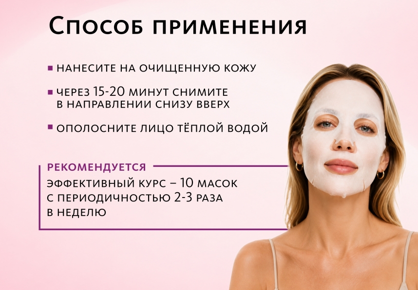 Омолаживающая питательная тканевая маска для кожи лица Домашний салон красоты MeiTan