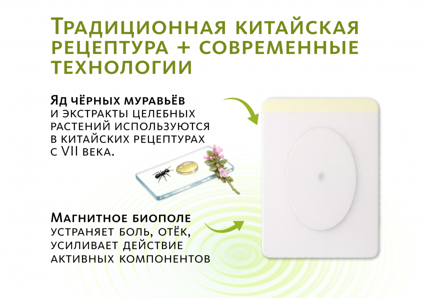 Магнитный био-стикер с ядом чёрных муравьев «То Тун» №6 ОТ СИЛЬНЫХ ВИДОВ БОЛИ Doctor Van Tao Traditional Chinese Medicine MeiTan