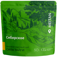 Вкусовой кедровый чай «Сила тайги» «КРЕПКОЕ СИБИРСКОЕ» MeiTan