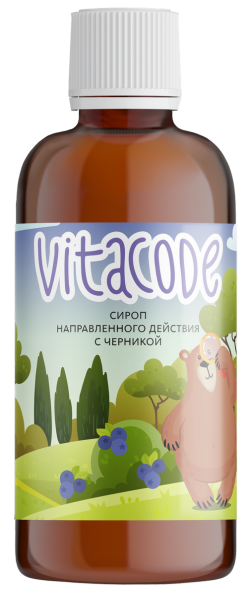 Сироп направленного действия с черникой VitaCode «Крепкое сибирское» MeiTan