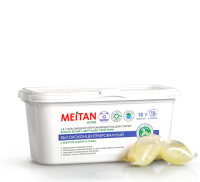 2-в-1 Высококонцентрированный гель + жидкий пятновыводитель для стирки белого белья с цветными принтами, 18 капсул MeiTan HOME MeiTan