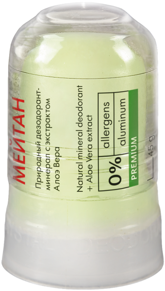 Природный дезодорант-минерал с экстрактом алоэ вера Эксклюзивные разработки от МейТан MeiTan