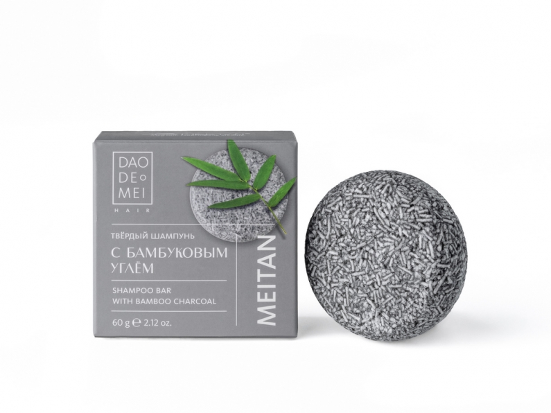 Твёрдый шампунь с бамбуковым углём Dao De Mei. Hair MeiTan