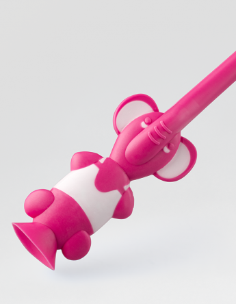 Детская зубная щётка с песочными часиками (розовая) Живая эмаль MeiTan