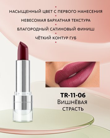Бархатная помада для губ №6 Вишнёвая страсть Tera MeiTan