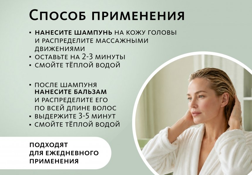НАБОР для волос: шампунь + бальзам Эксклюзивные разработки от МейТан MeiTan
