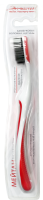 Бамбуковая зубная щетка с угольным напылением (бело-красная) DALI for men MeiTan