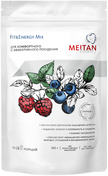 Fit&Energy Mix сухой концентрат коктейля для комфортного и эффективного похудения MEITAN Family MeiTan