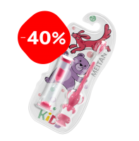 Детская зубная щётка с песочными часиками (розовая) Живая эмаль MeiTan