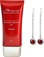 Тональный крем-уход CC с SPF10 и серьги «Зимняя вишня» (в серебре) в подарок Эксклюзивные разработки от МейТан MeiTan