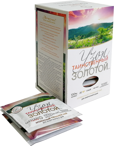 Ароматный травяной чай «Узор таинственный золотой» для энергичного дня, 20 саше MEITAN Family MeiTan