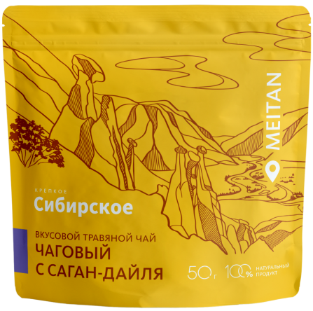 Вкусовой травяной чай «Чаговый с Саган-Дайля» «Крепкое сибирское» MeiTan