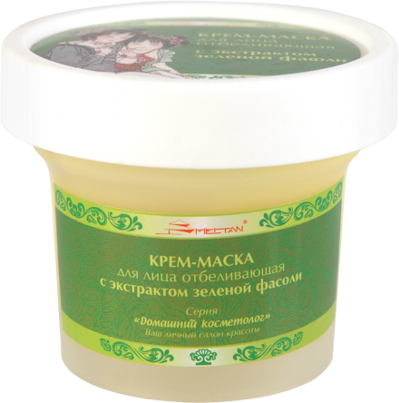 Ночная отбеливающая крем-маска с экстрактом зелёной фасоли для кожи склонной к пигментации Домашний салон красоты MeiTan
