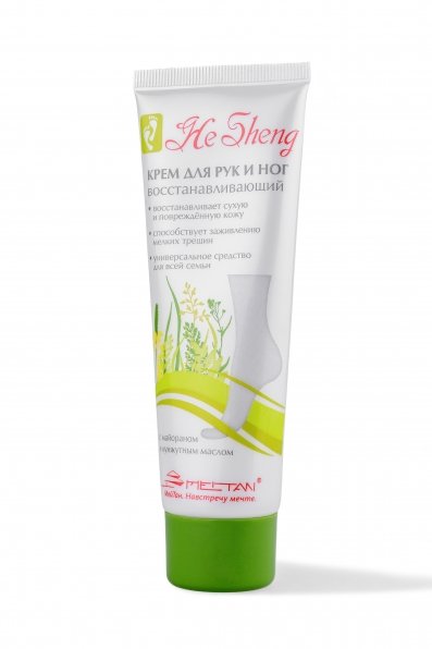 Крем для рук и ног восстанавливающий с кунжутным маслом и майораном He Sheng MeiTan