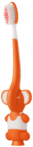 Детская зубная щётка с песочными часиками (оранжевая) Живая эмаль MeiTan
