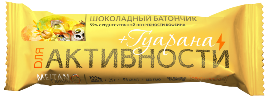Шоколадный батончик «Для активности» с гуараной MEITAN Family MeiTan