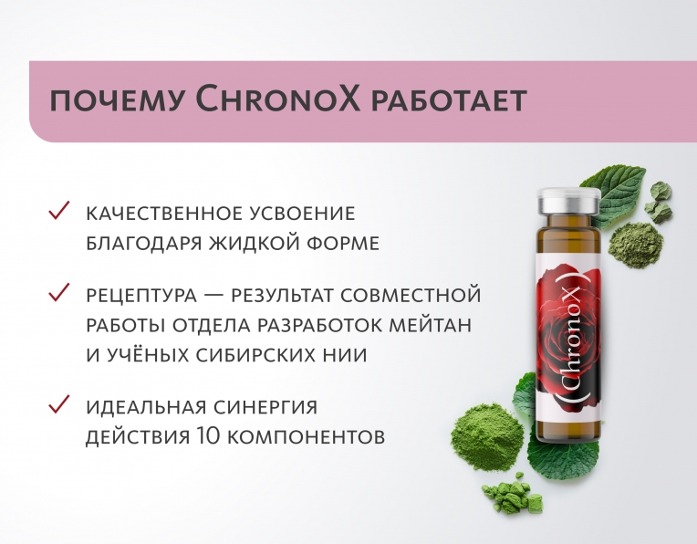 Монодоза-концентрат ChronoX: фундамент молодости MEITANGreen MeiTan