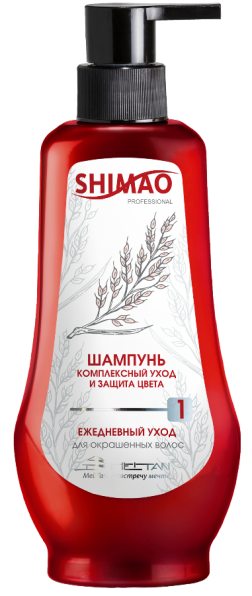 Шампунь для окрашенных волос «Комплексный уход и защита цвета» с рисовым протеином SHI MAO MeiTan
