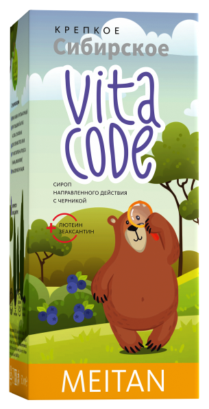 Сироп направленного действия с черникой VitaCode «Крепкое сибирское» MeiTan