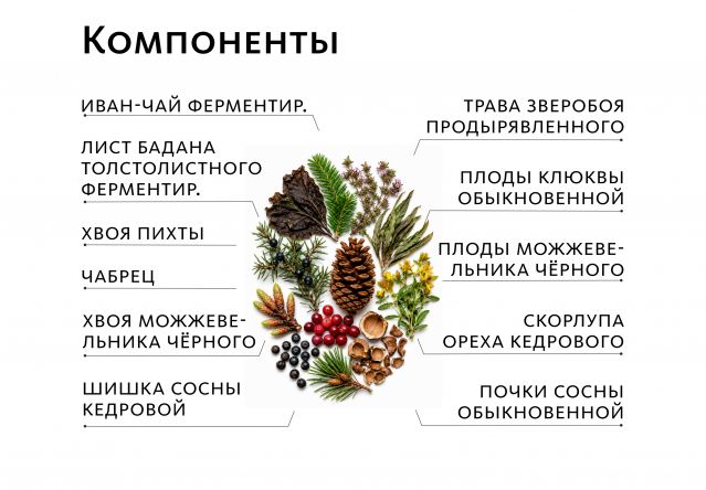 Вкусовой кедровый чай «Сила тайги» «Крепкое сибирское» MeiTan