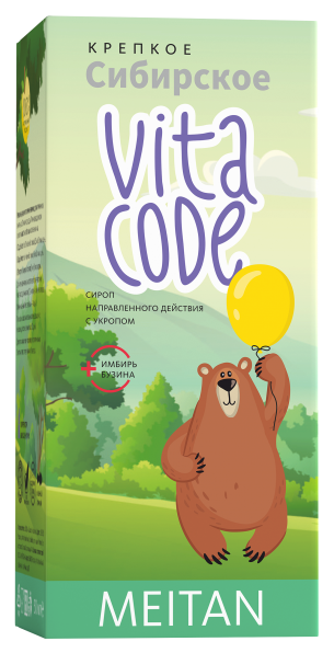 Cироп направленного действия с укропом VitaCode «Крепкое сибирское» MeiTan