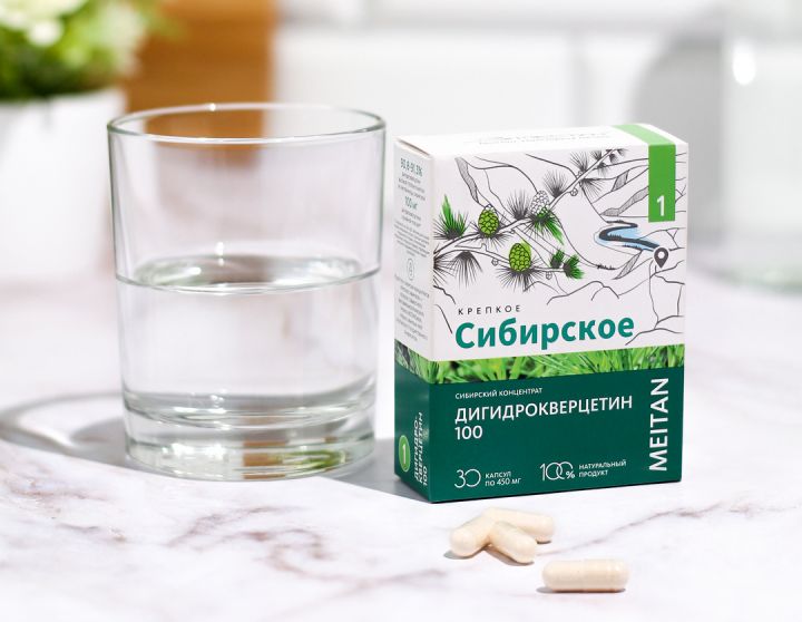 Биологически активная добавка к пище Сибирский концентрат №1 «ДИГИДРОКВЕРЦЕТИН 100»